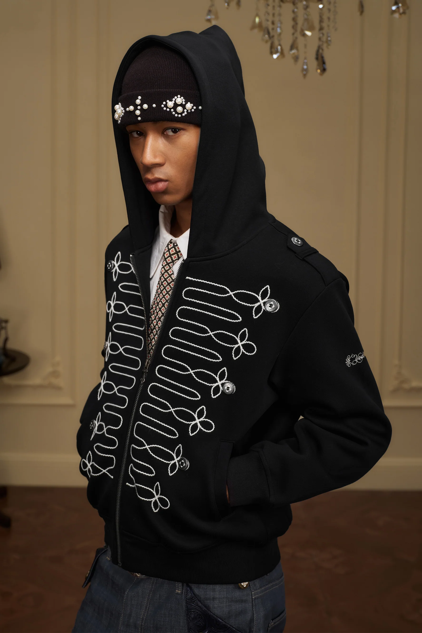 YADCREW COURT STYLE ROPE HOODIE - Image 3