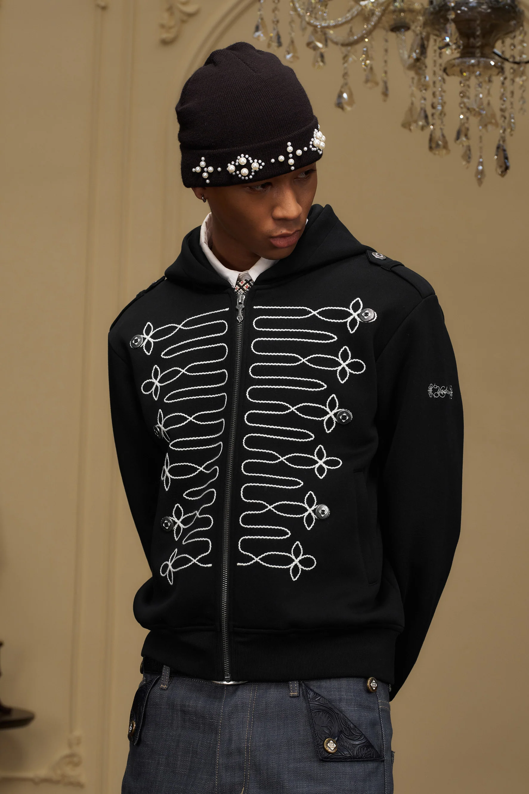 YADCREW COURT STYLE ROPE HOODIE - Image 5
