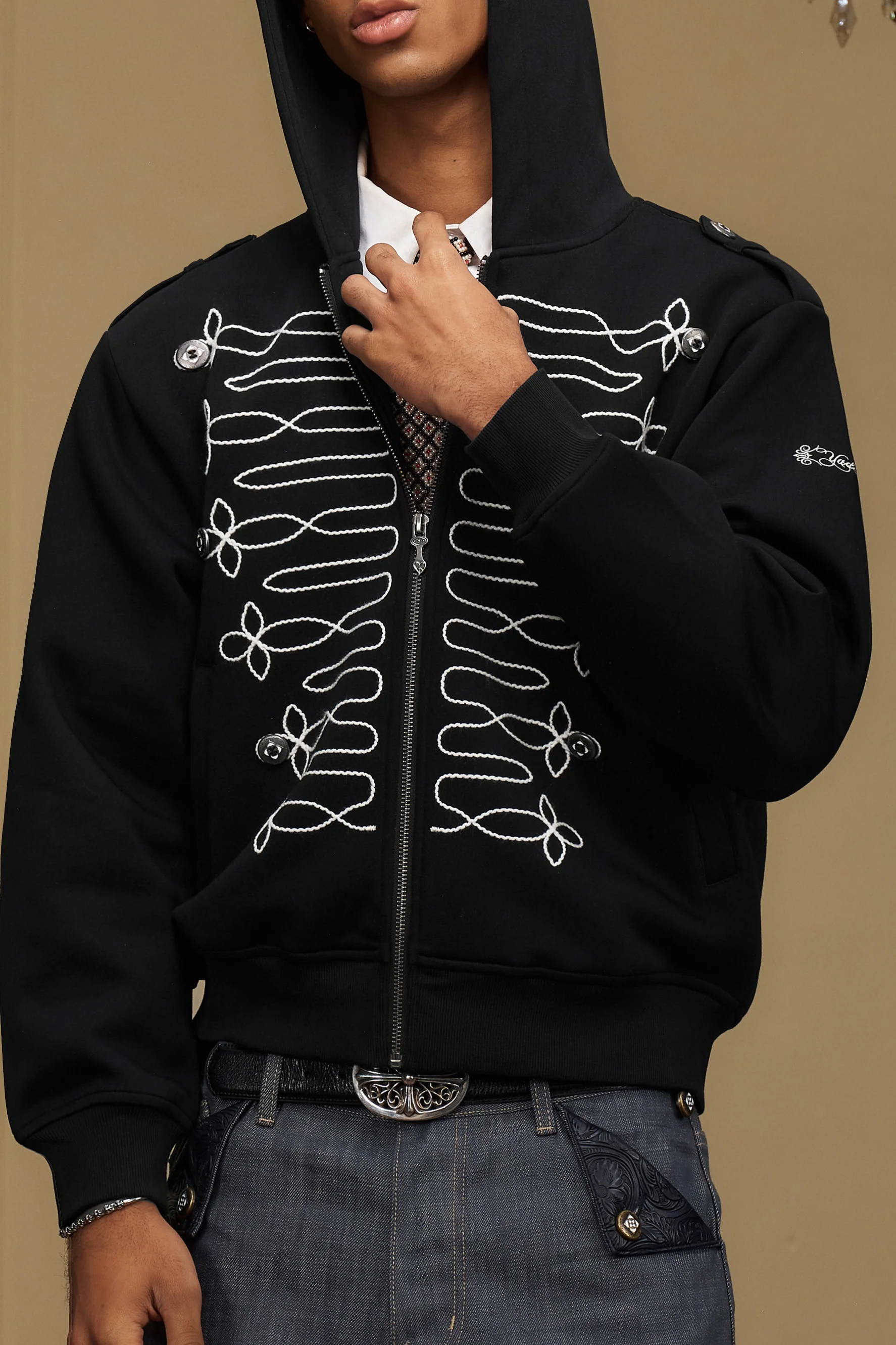 YADCREW COURT STYLE ROPE HOODIE - Image 6