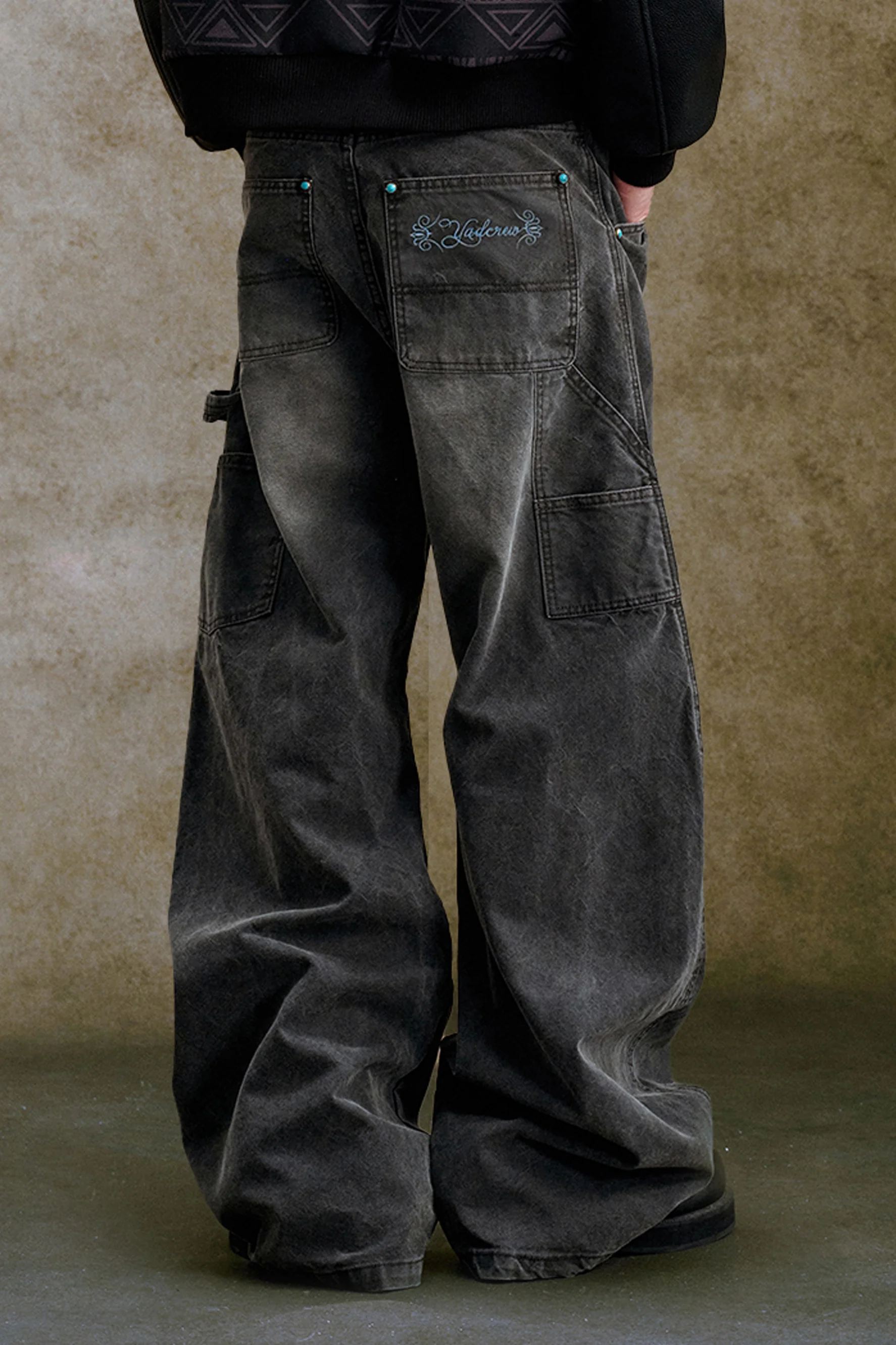 YADCREW CURVED WASHED PANTS - Image 2