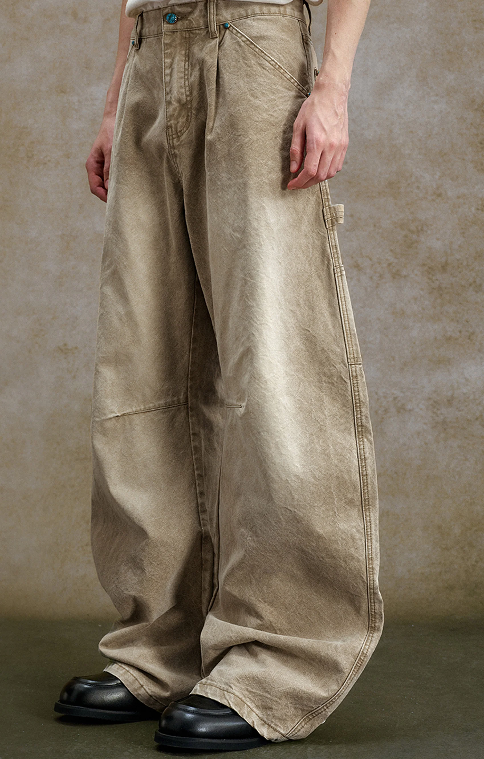 YADCREW CURVED WASHED PANTS - Image 2