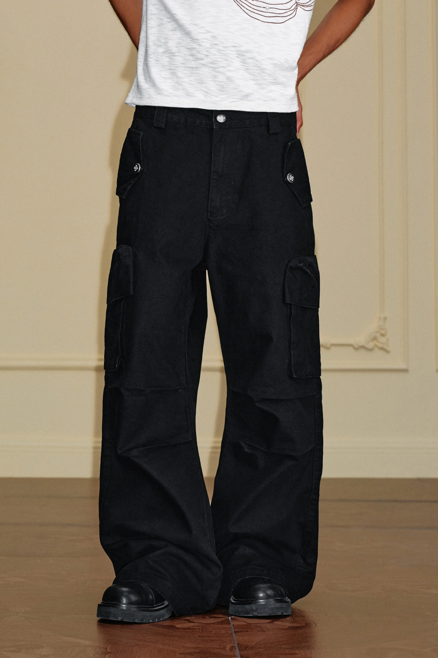 YADCREW FLARED LOOSE CARGO PANTS - Image 2