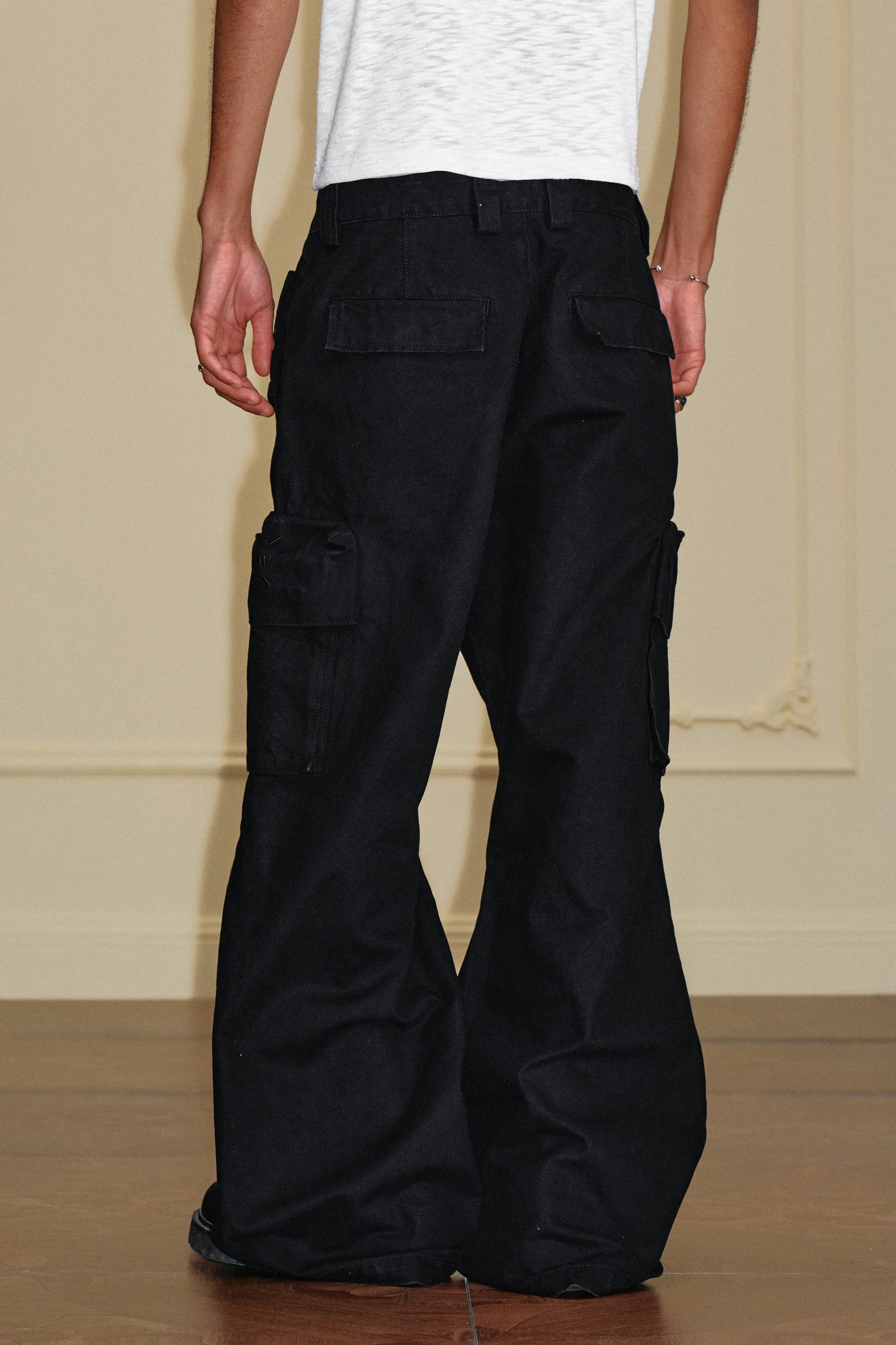 YADCREW FLARED LOOSE CARGO PANTS - Image 3