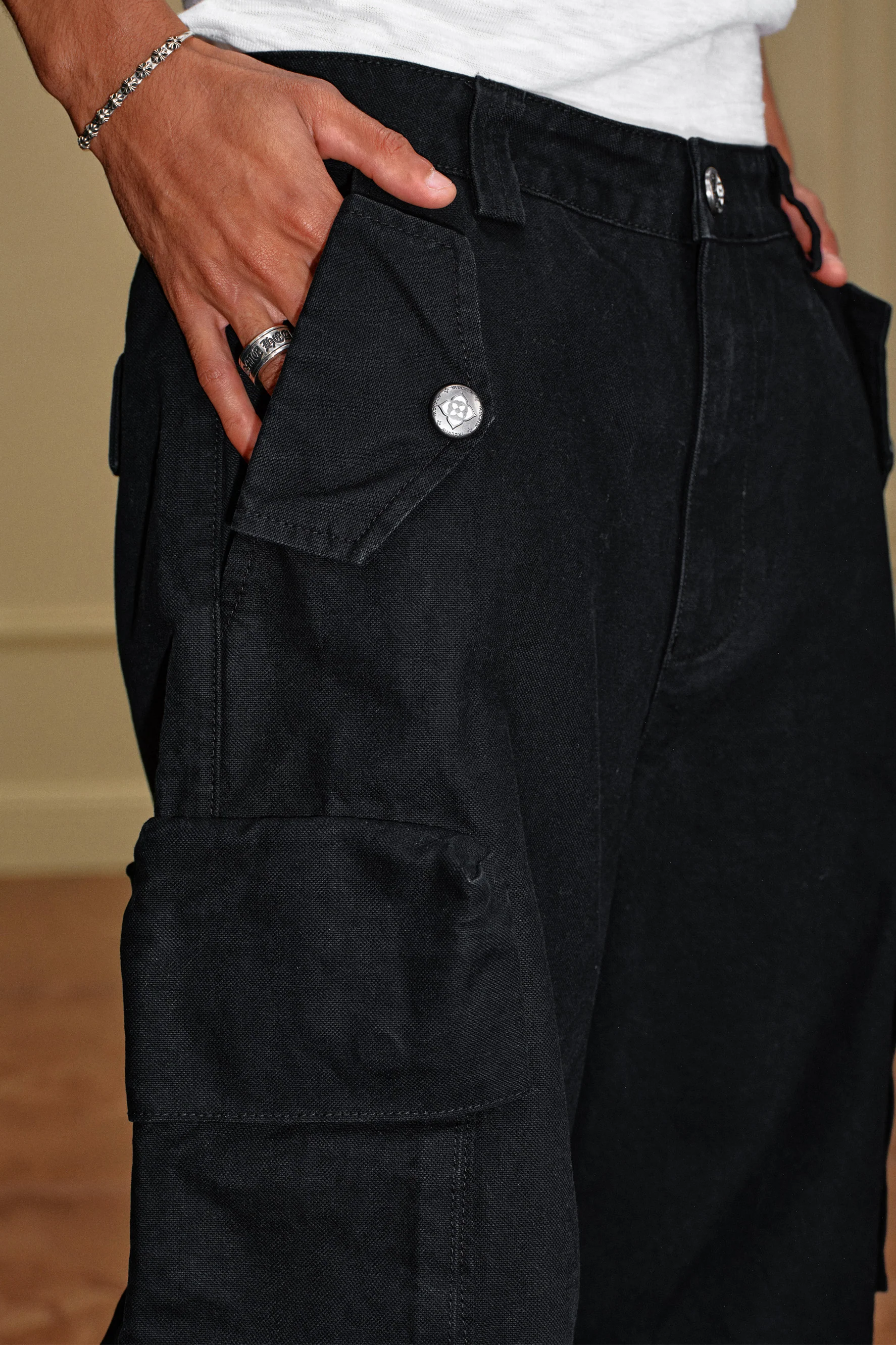 YADCREW FLARED LOOSE CARGO PANTS - Image 5