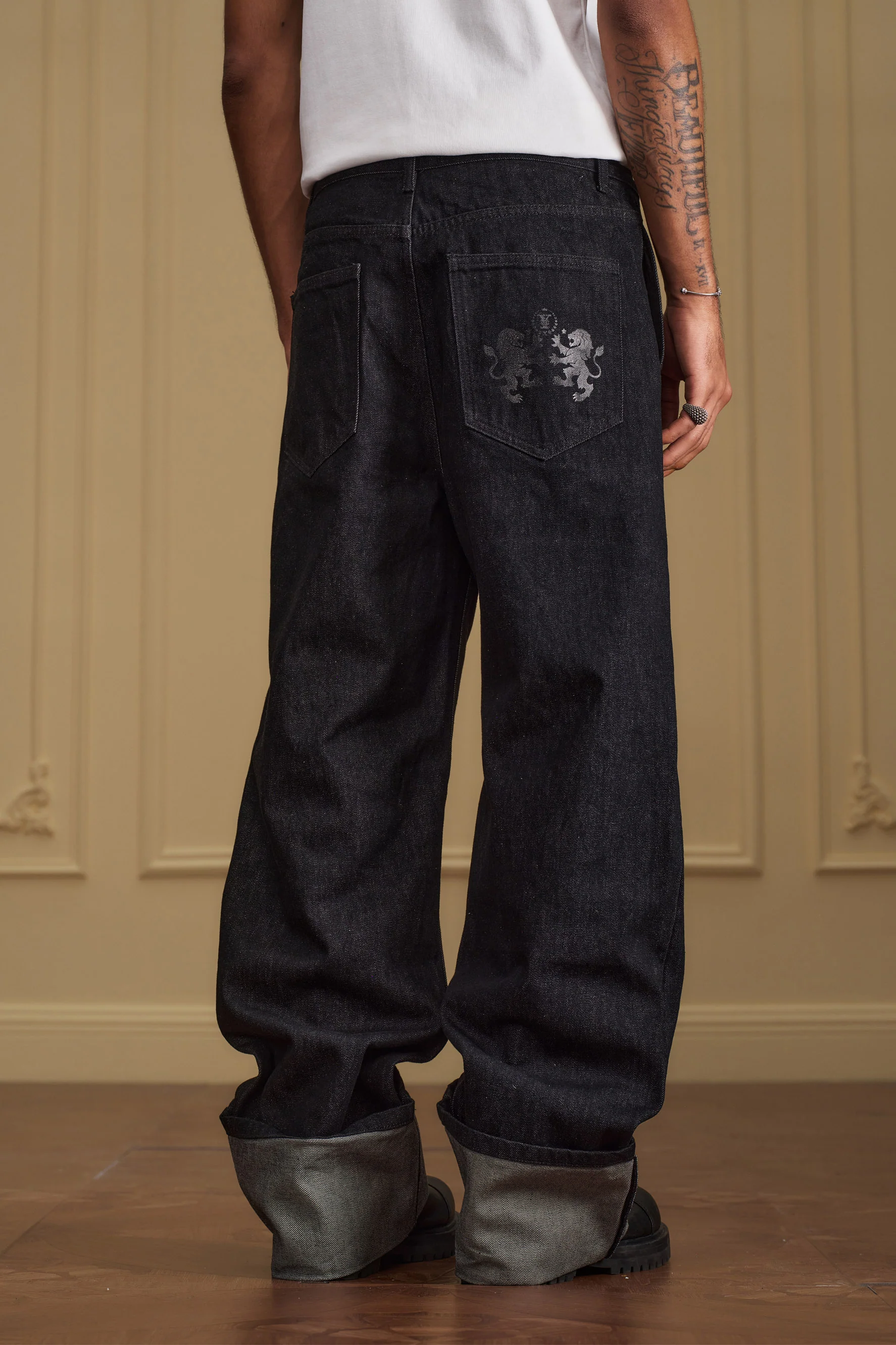 YADCREW FOLDED HEM JEANS - Image 3