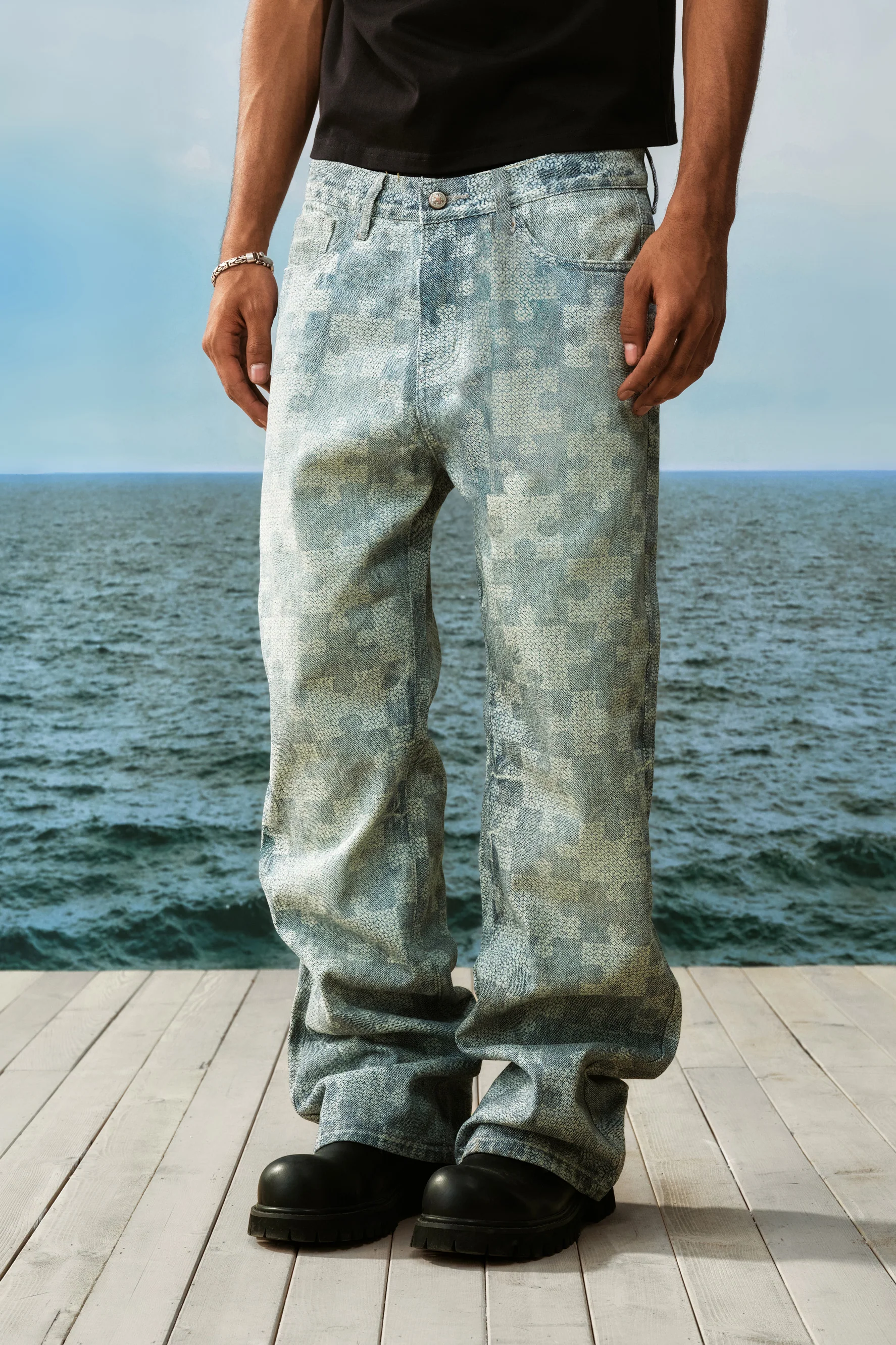 YADCREW JIGSAW PUZZLE JEANS - Image 2