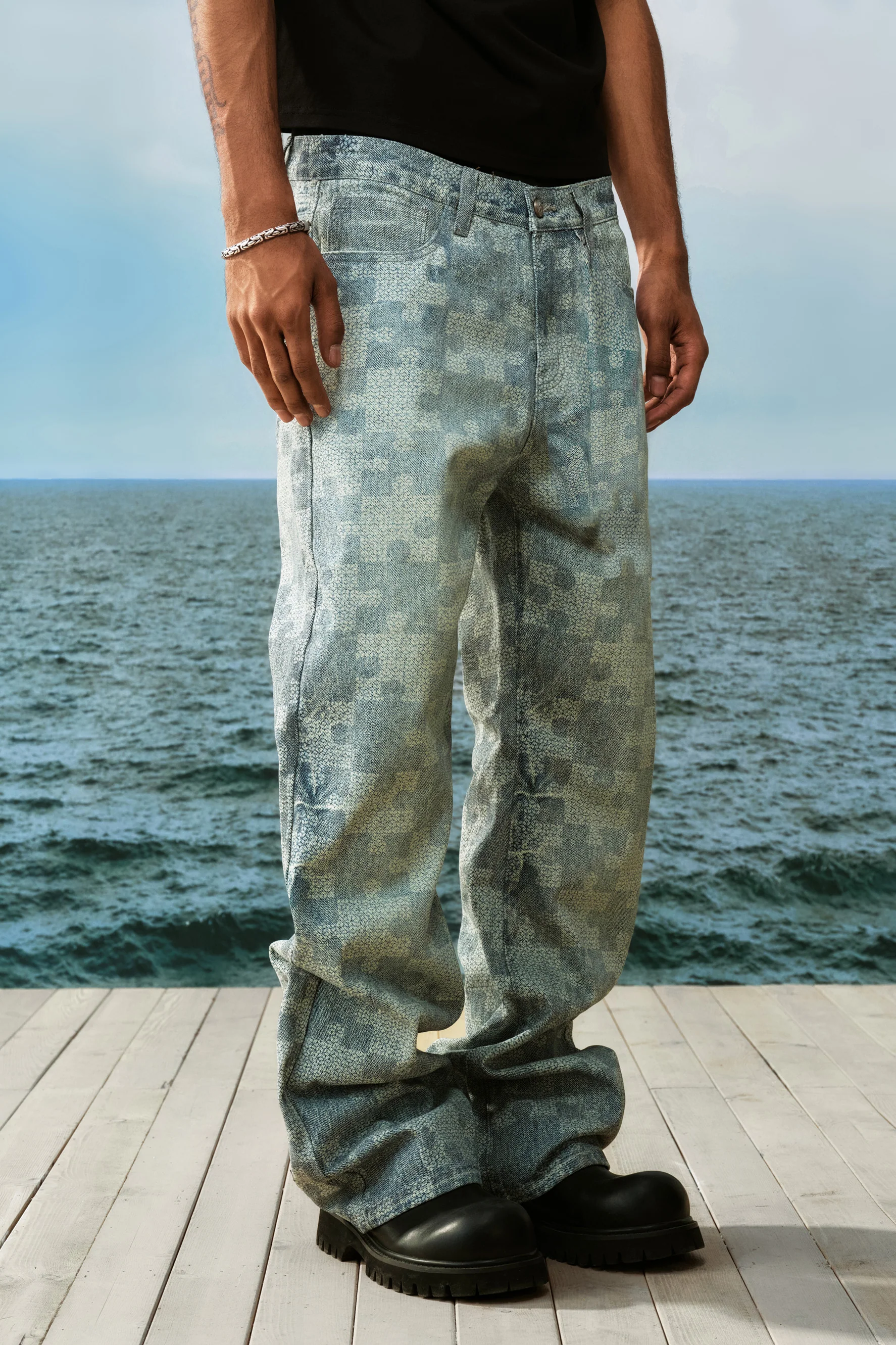YADCREW JIGSAW PUZZLE JEANS - Image 3