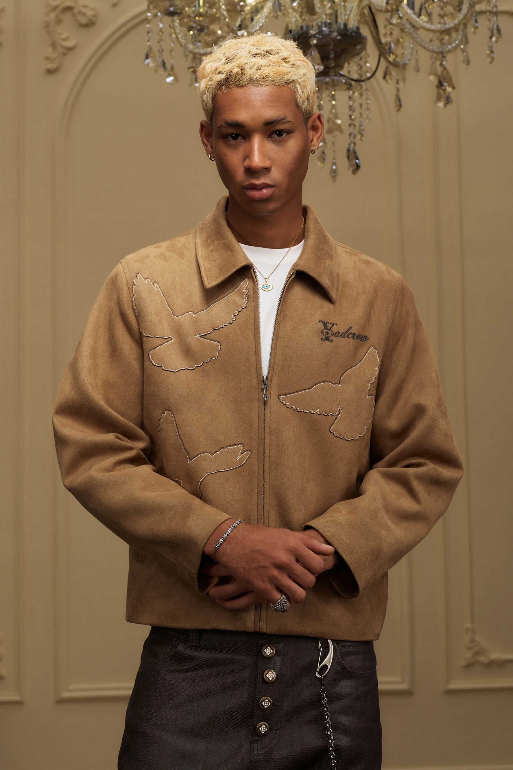YADCREW PEACE DOVE SUEDE JACKET