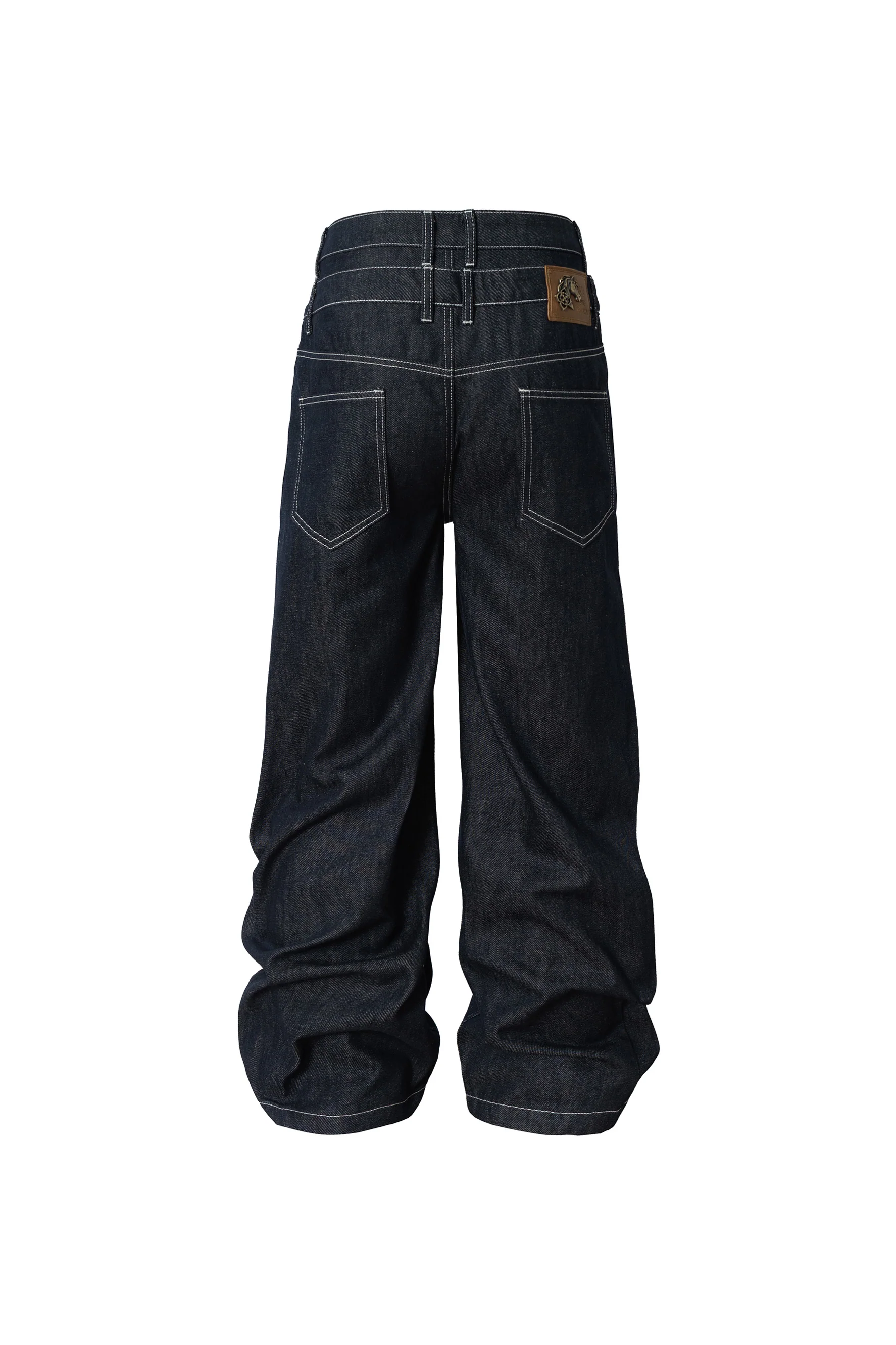 YADCREW RAW DENIM DOUBLE WAIST JEANS - Image 7