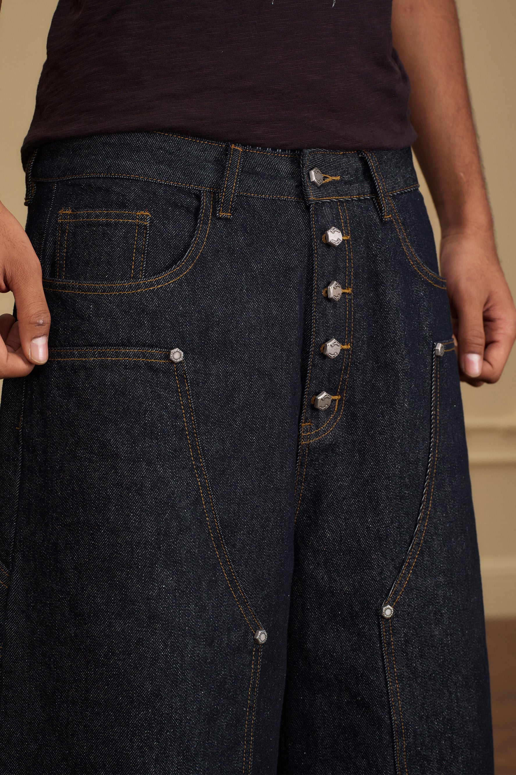 YADCREW RAW DENIM JORTS - Image 3