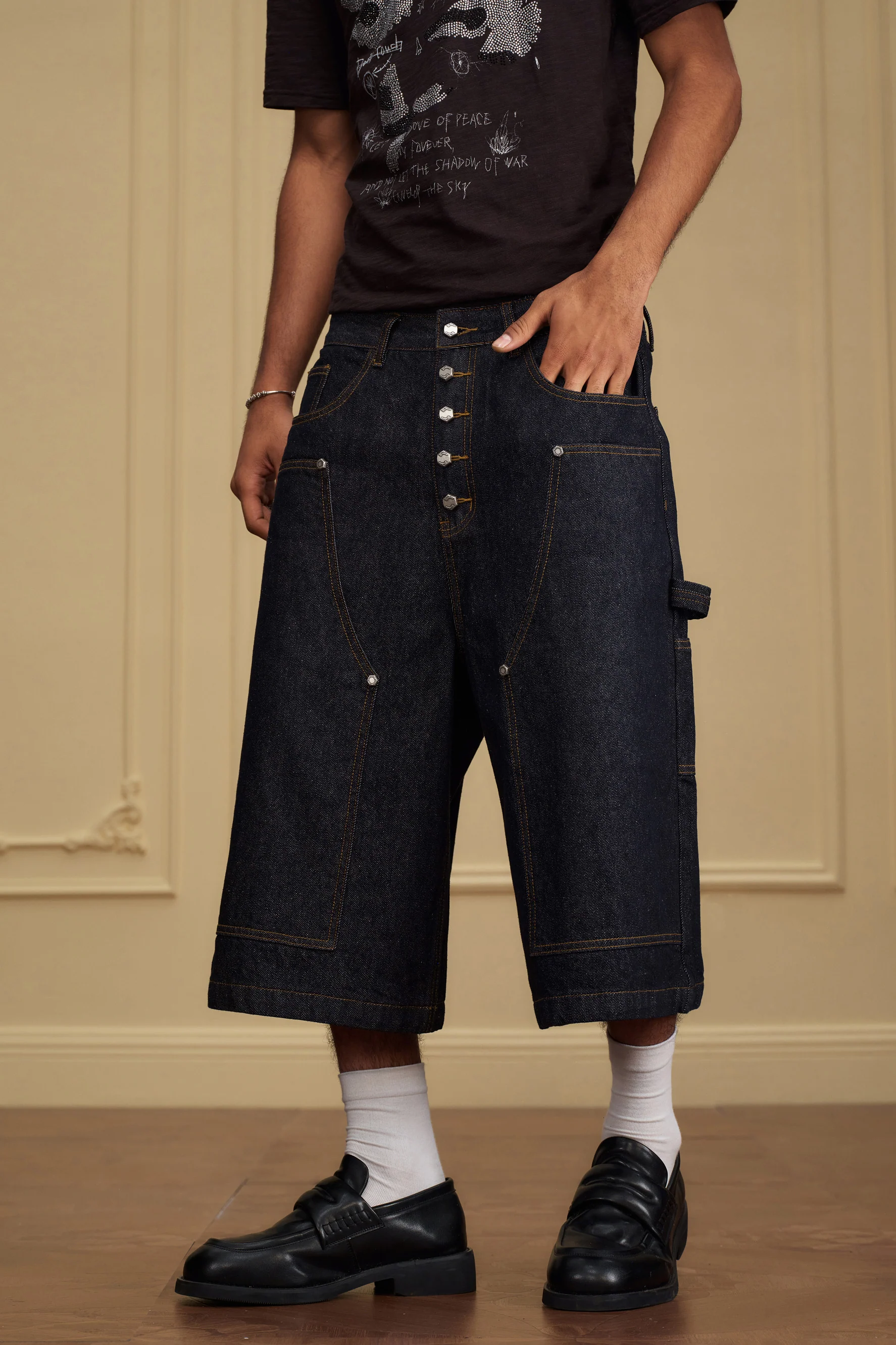 YADCREW RAW DENIM JORTS - Image 5