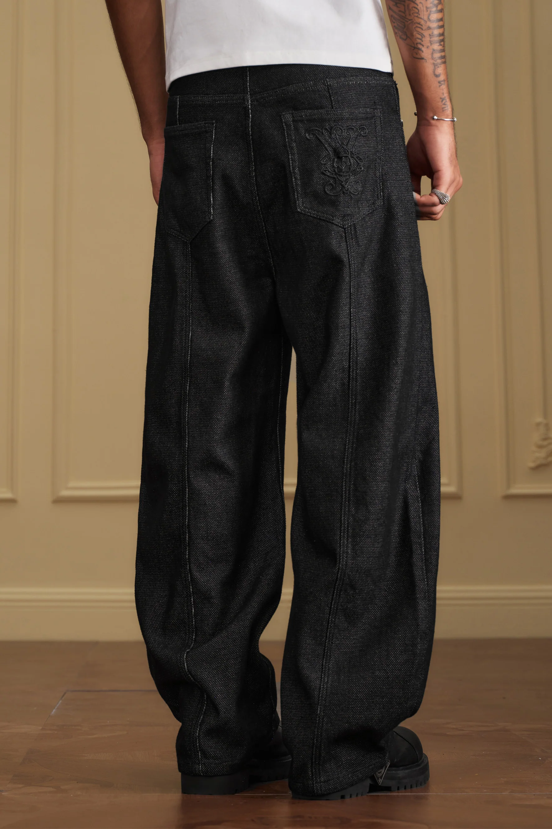 YADCREW ROPE KNOT TEXTURED JEANS - Image 2