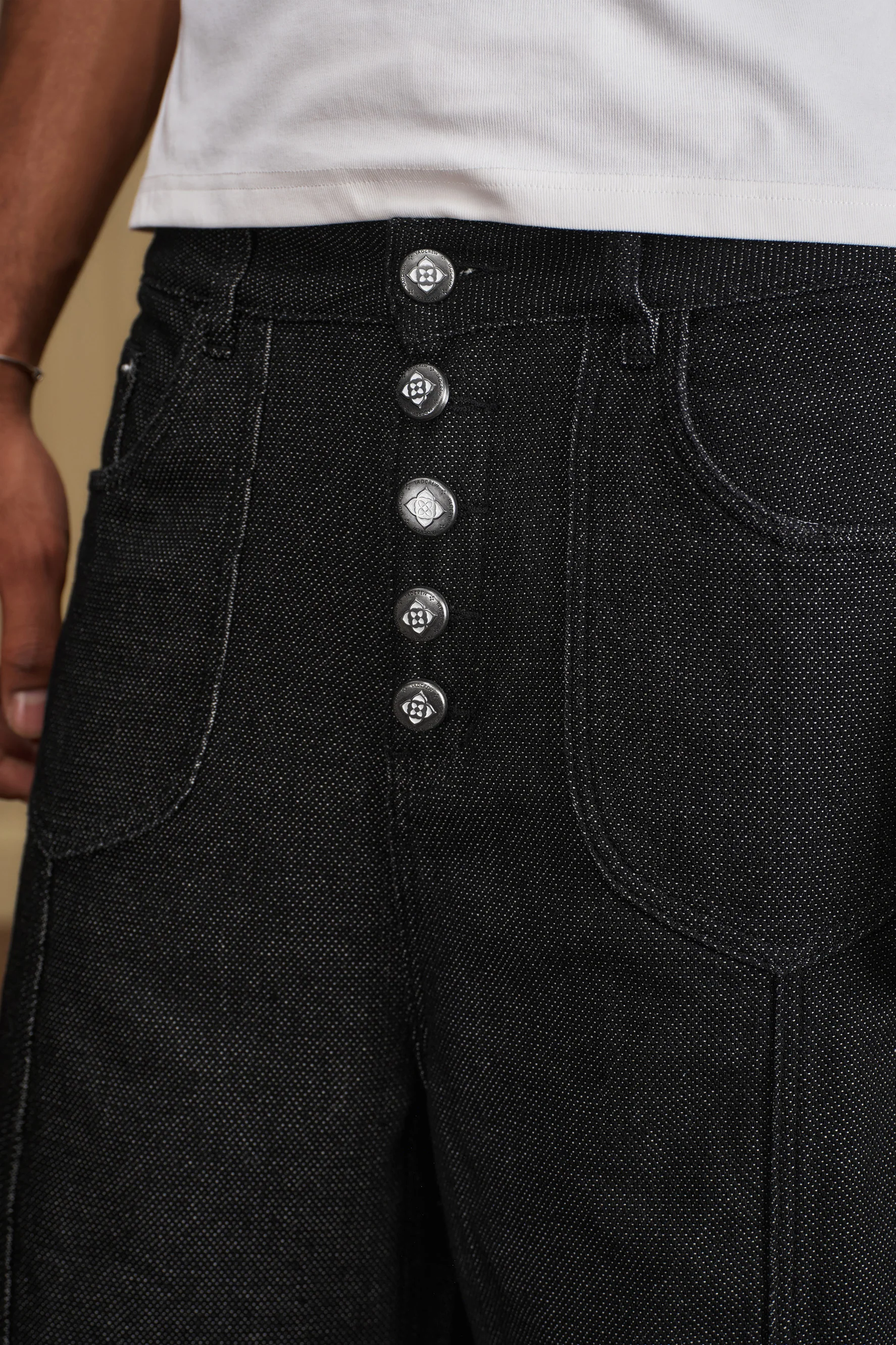 YADCREW ROPE KNOT TEXTURED JEANS - Image 3