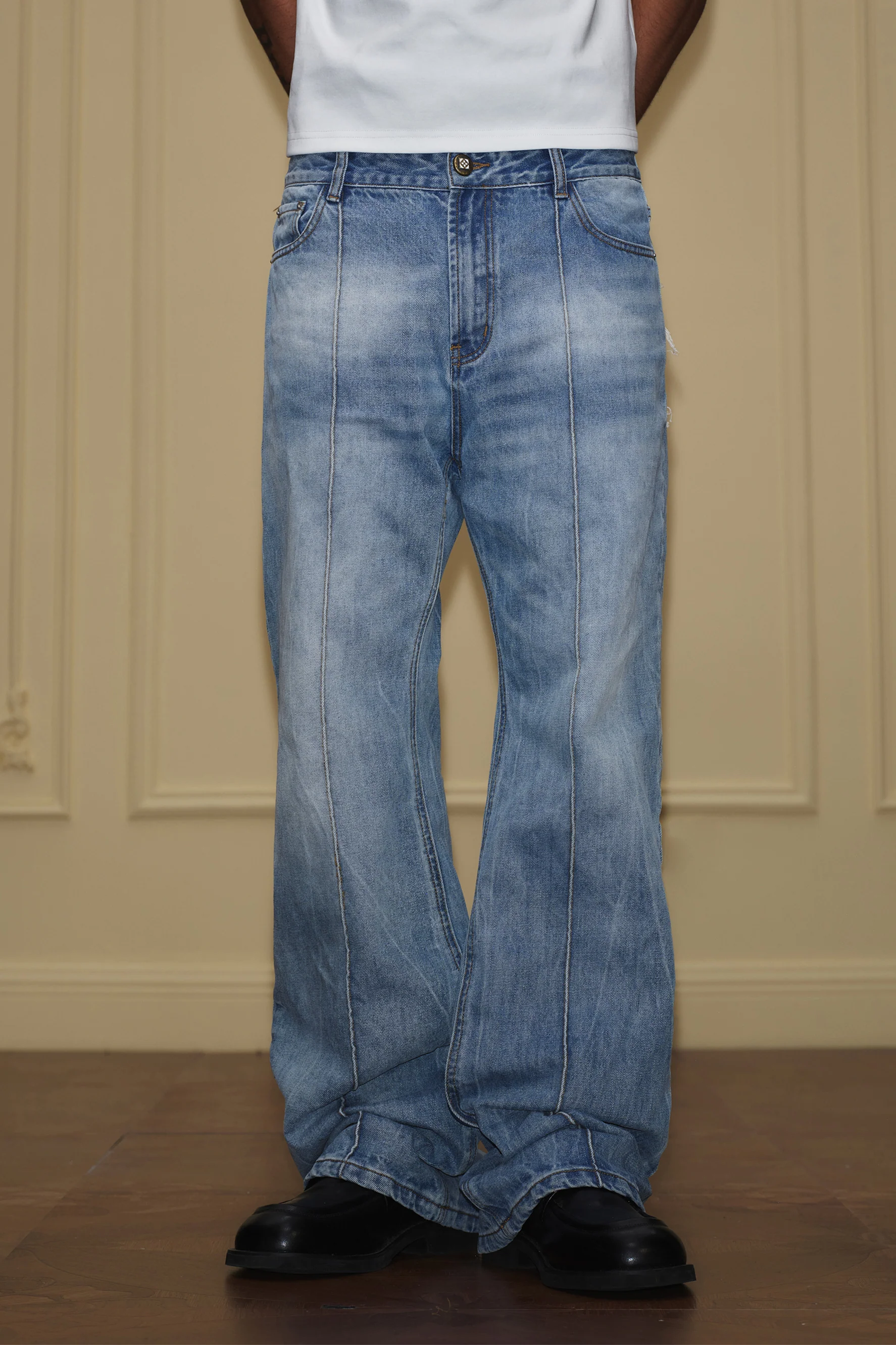 YADCREW STITCH WASHED JEANS - Image 2