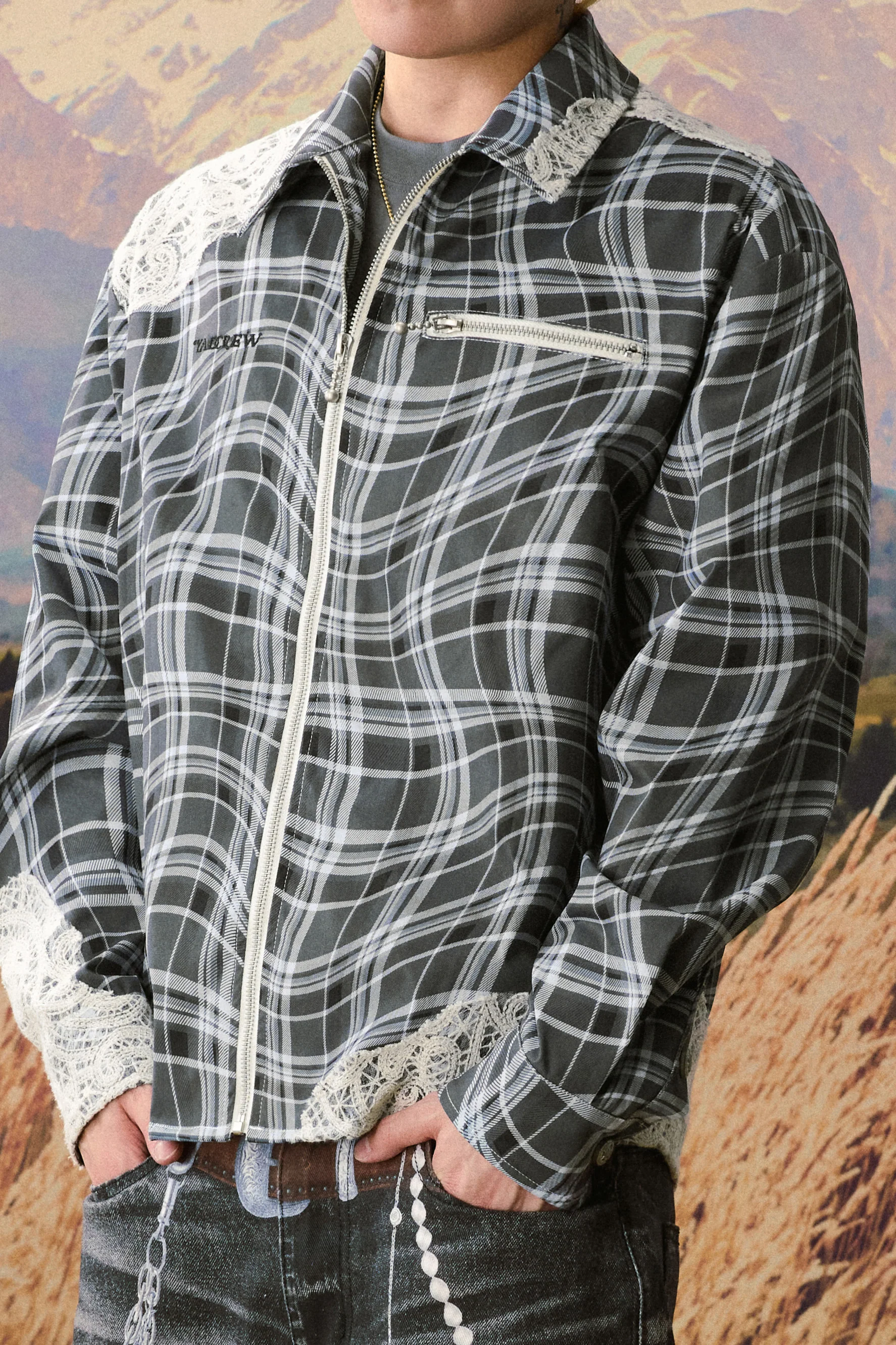 YADCREW TWISTED PLAID SHIRT - Image 2