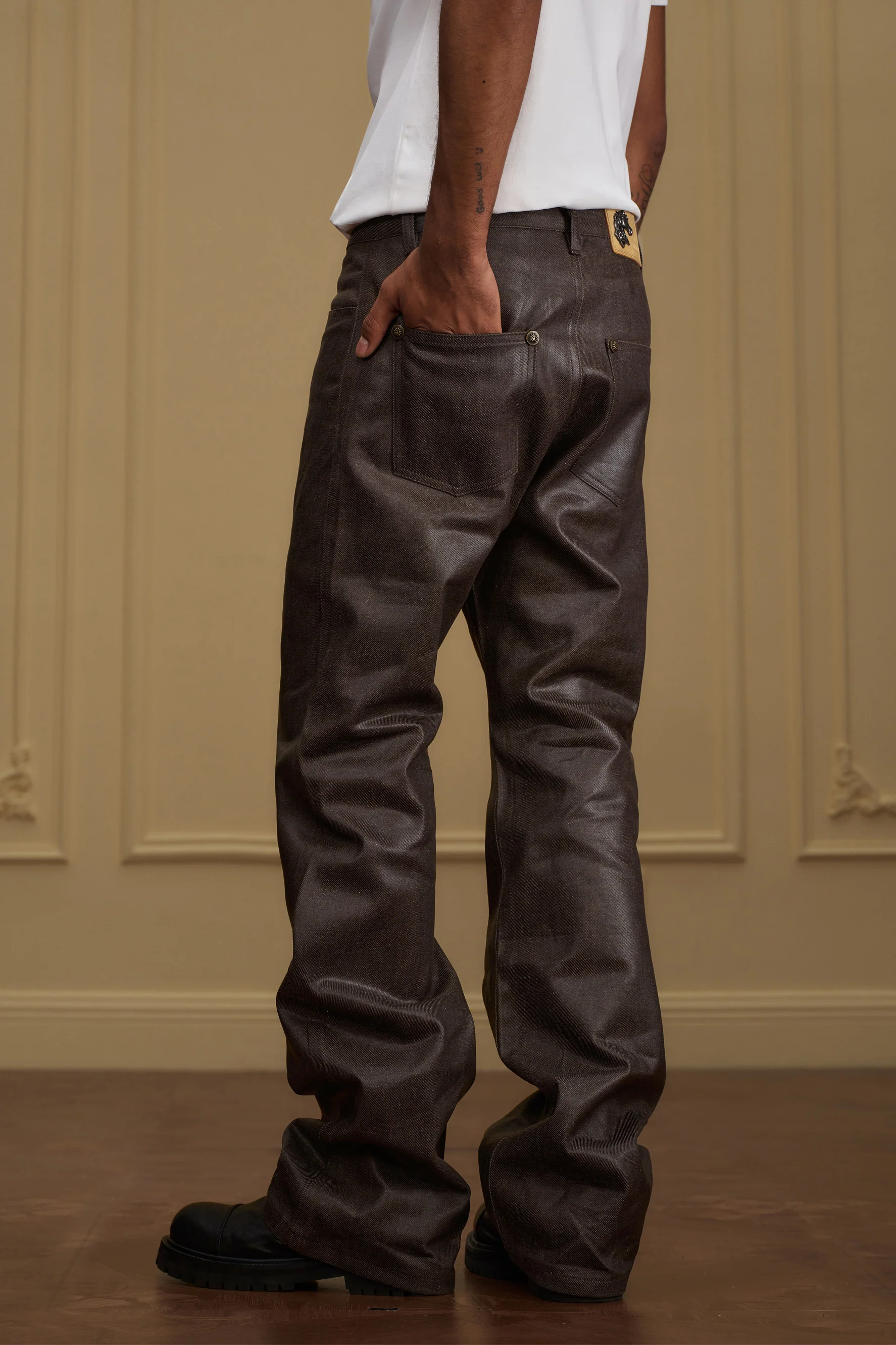 YADCREW WAXED BUTTON JEANS - Image 6