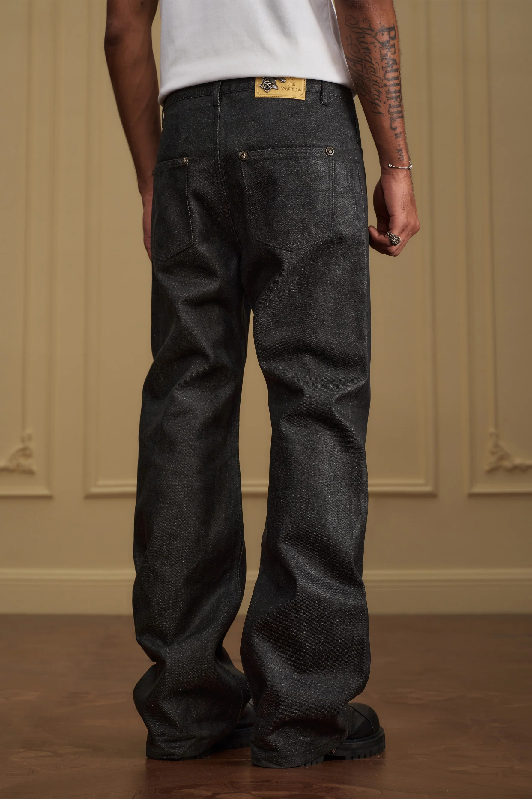 YADCREW WAXED BUTTON JEANS - Image 8