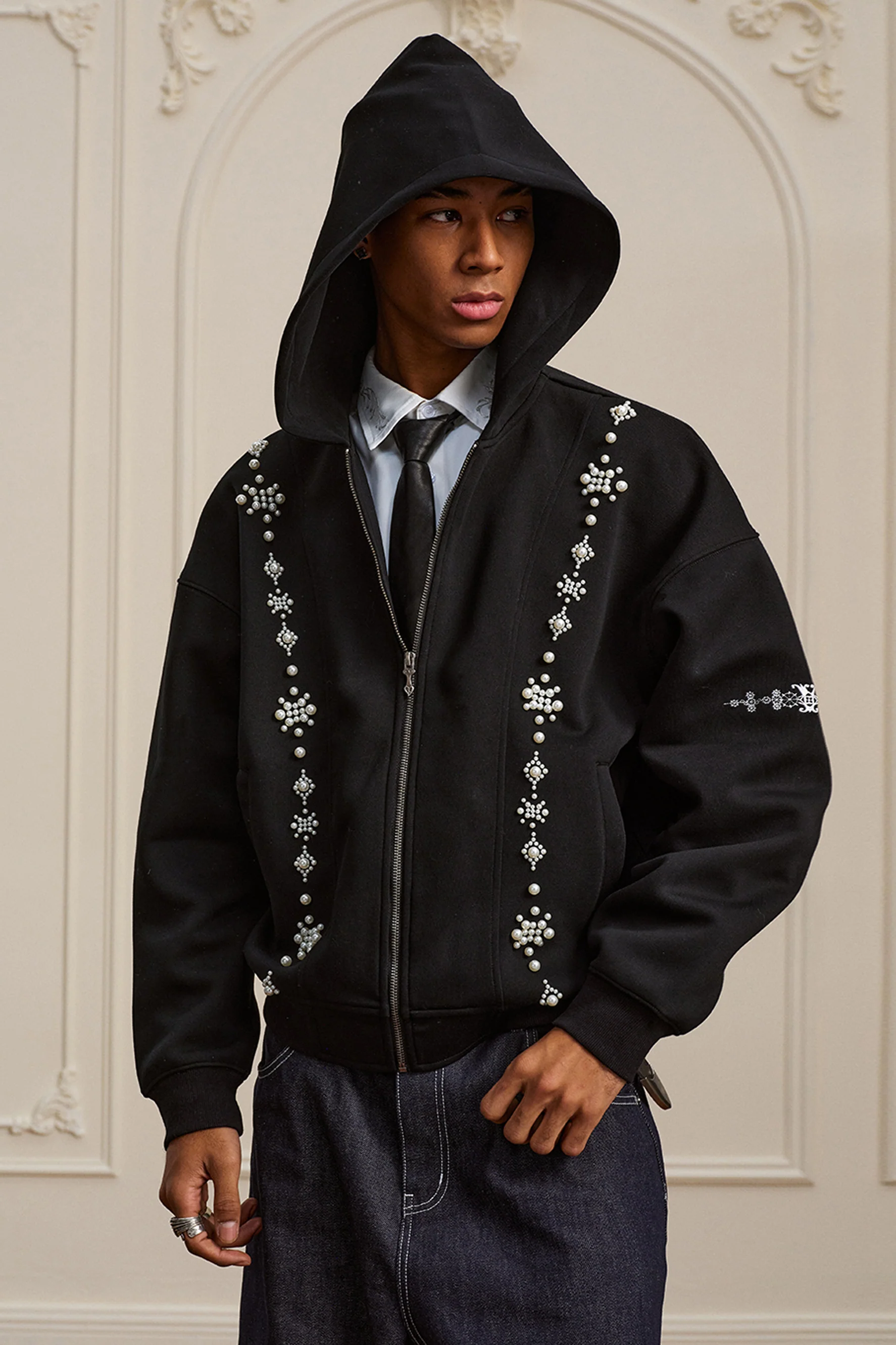 YADCREW ZIP UP PEARL HOODIE - Image 2